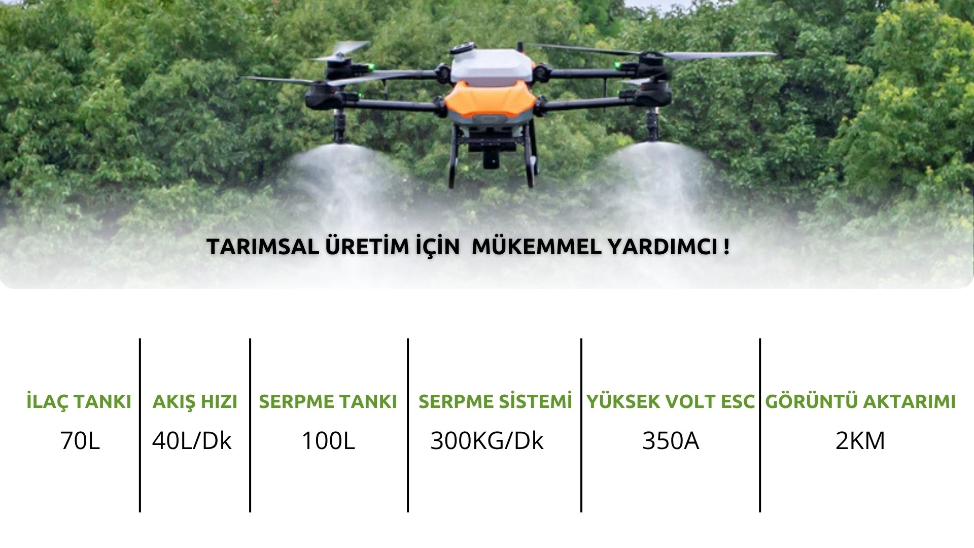Agrotod S70 Zirai İlaçlama Dronu